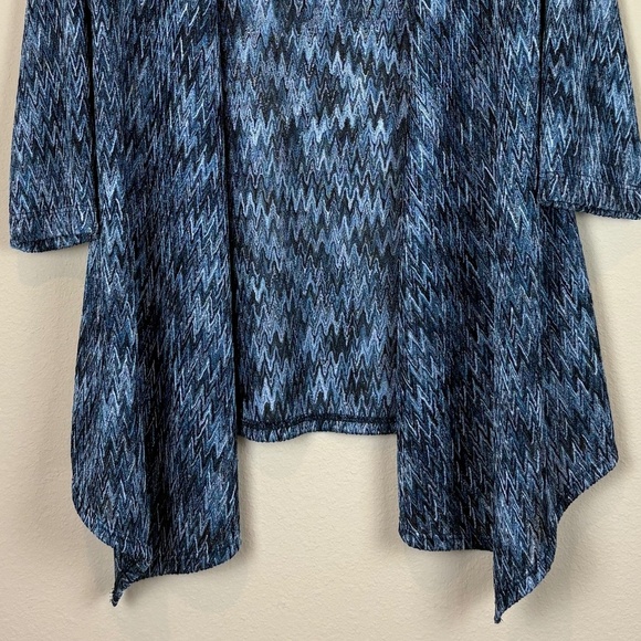 NWT Travelers Collection by Chico's Tiffany Alaskan Blue Semi Sheer Cardigan - Picture 3 of 11